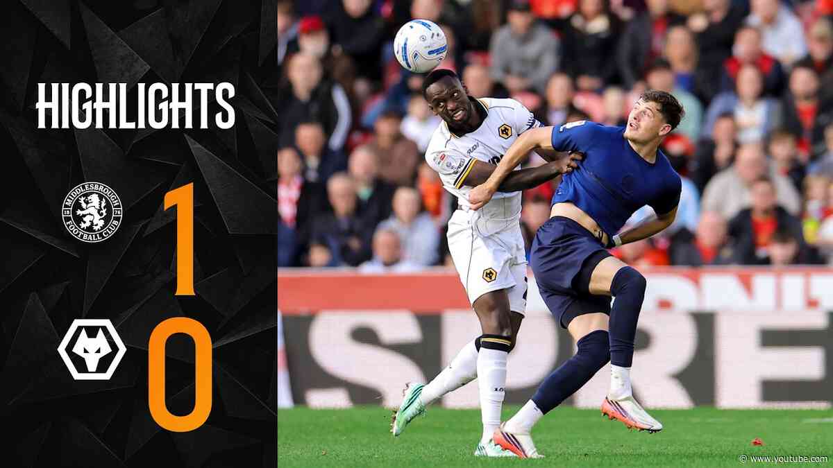 Defeat at the Riverside | Middlesbrough 1-0 Wolves | Highlights
