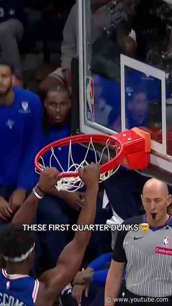 Sixers First Quarter Dunks 🤯🤯 #sixers #nba #76ers #dunk #shorts