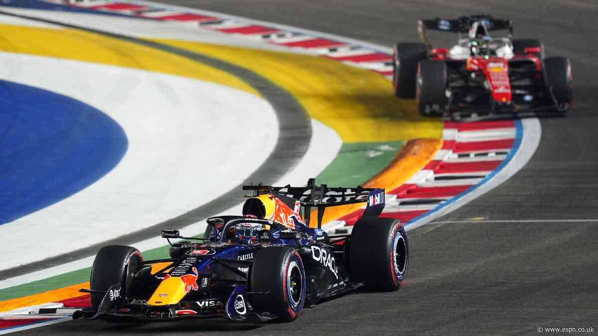Singapore Grand Prix LIVE! Max Verstappen extends gap from Lewis Hamilton