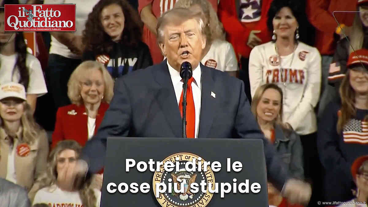 Trump incredibile ma vero: “Potrei dirvi le cose più stupide e voi applaudireste…”. E scatta l’applauso
