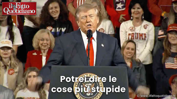 Trump incredibile ma vero: “Potrei dirvi le cose più stupide e voi applaudireste…”. E scatta l’applauso