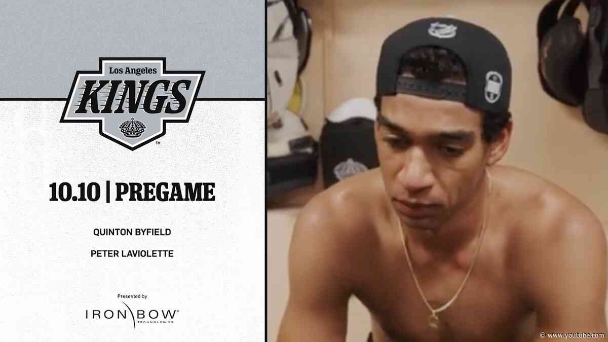MEDIA: Quinton Byfield and Peter Laviolette | 10.10.26 Pregame at VGK