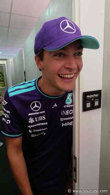 Looks like George had a fun time at Zara Larsson last night 😂 #mercedesf1 #georgerussell #f1