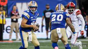 'Picture-perfect story' for QB Collaros as Bombers win 33-28 against Stampeders