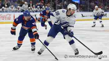 Hagel completes hat trick with 2 late goals as Lightning beat Islanders 5-3