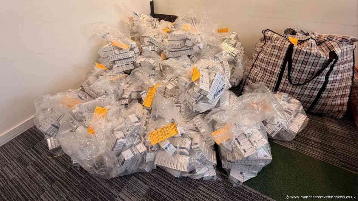 The £400,000 haul of illegal cigarettes discovered in two 'suspicious' vans