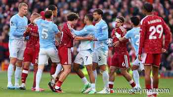 Liverpool vs Manchester City - Premier League LIVE: Enzo Maresca's side BOOED by hostile Anfield crowd at kick-off in their first game since guilty verdict, before tension boils over on pitch