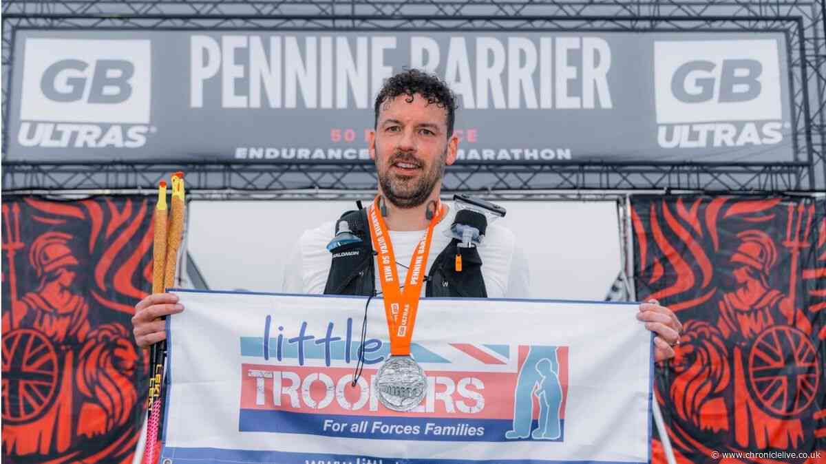Northumberland veteran reaches final leg of ultramarathon challenge to 'process grief' of late brother