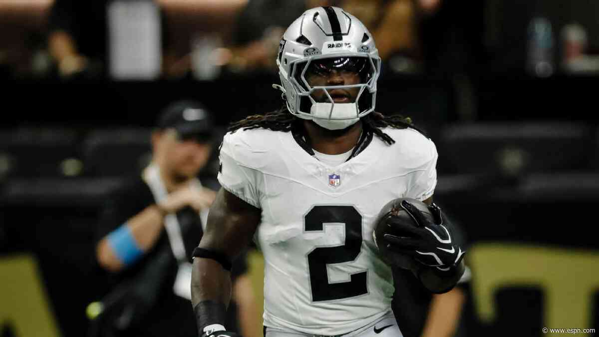 Raiders RB Jeanty active vs. Patriots despite uncertainty