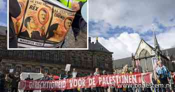 Duizend mensen bij Pro-Palestijnse mars op de Dam, politie pakt man op met beledigend spandoek