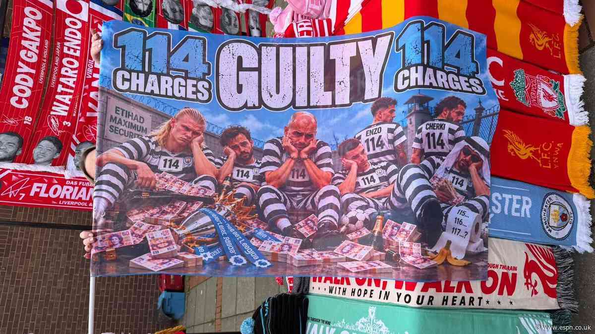 Liverpool fans 'welcome' Man City to Anfield in first Premier League match since guilty verdict