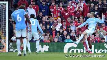 Liverpool vs Manchester City - Premier League LIVE: Erling Haaland fires the ball home in visitors' first game since guilty verdict... just minutes after Reds' Ryan Gravenberch is SENT OFF