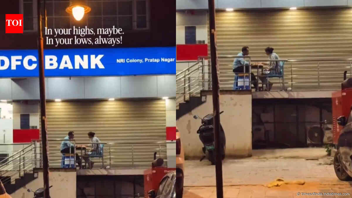 Viral video of quiet love: Security guard shares dinner with wife; internet calls moment wholesome