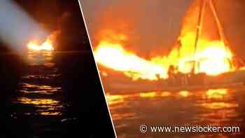 Acht bemanningsleden gered na grote brand op vissersboot voor kust van China
