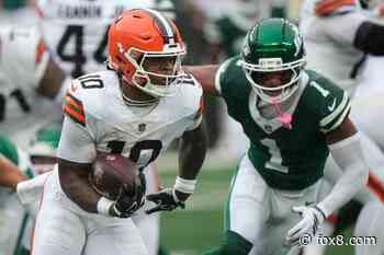 HALFTIME: Cleveland Browns behind NY Jets by 1 point