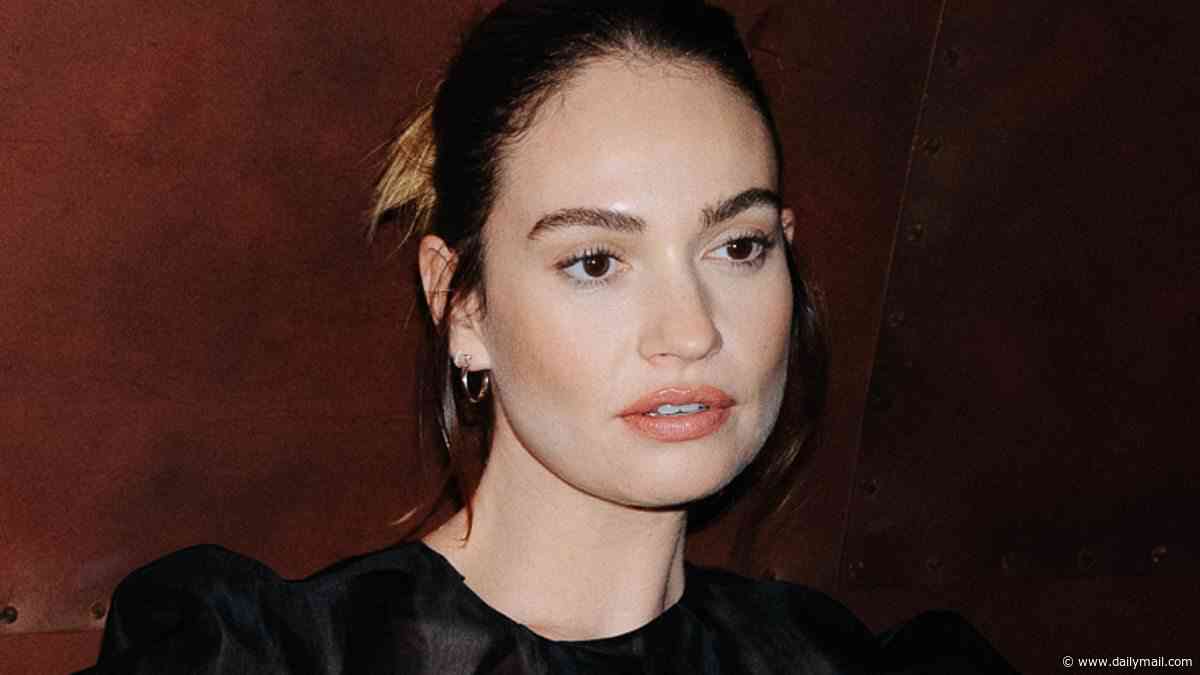 Lily James cuts a stylish figure in sheer £2k blouse as she attends the London Film Festival premiere for The Liberation