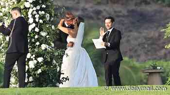 Jennifer Meyer and Geoff Ogunlesi are married! Couple wed in ceremony officiated by the bride's EX Tobey Maguire