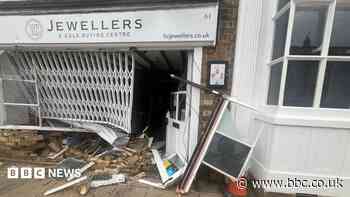 Jeweller left shaking after shop 'rammed by van'
