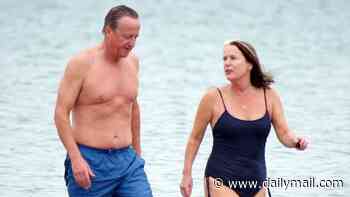 David Cameron enjoys early morning swim with sister after weekend marking his 60th birthday celebrations