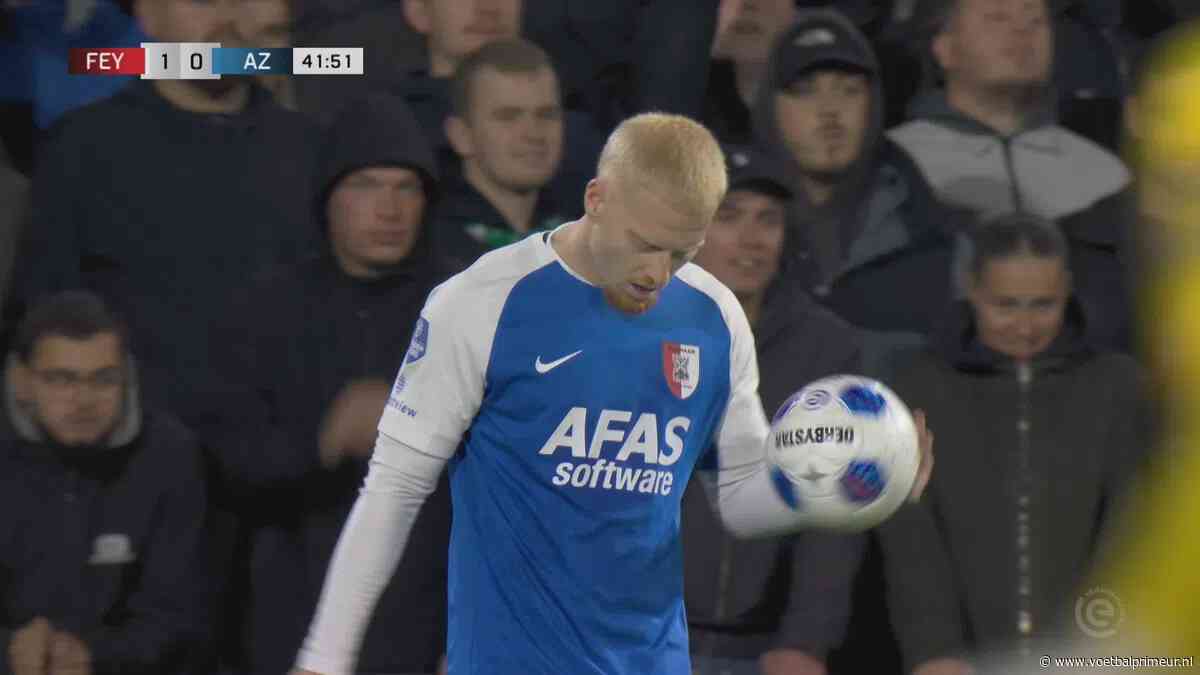 Het cruciale moment bij Feyenoord - AZ: geen penalty voor Meerdink