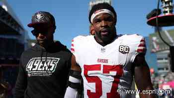 49ers' Greenlaw ejected after head-butting helmetless Jones in Seahawks clash
