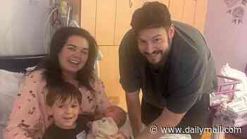 Scarlett Moffatt shares the sweet moment her son Jude met his newborn brother Clark as she posts their first picture as a family of four