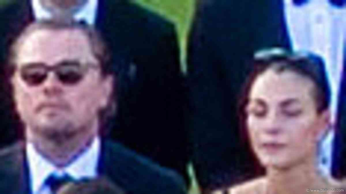 Leonardo DiCaprio, 51, is joined by girlfriend Vittoria Ceretti, 28, at Tobey Maguire's ex Jennifer Meyer's wedding