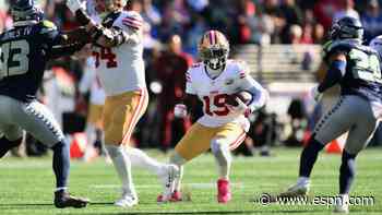 49ers WR corps hit again as Samuel ruled out with hamstring injury