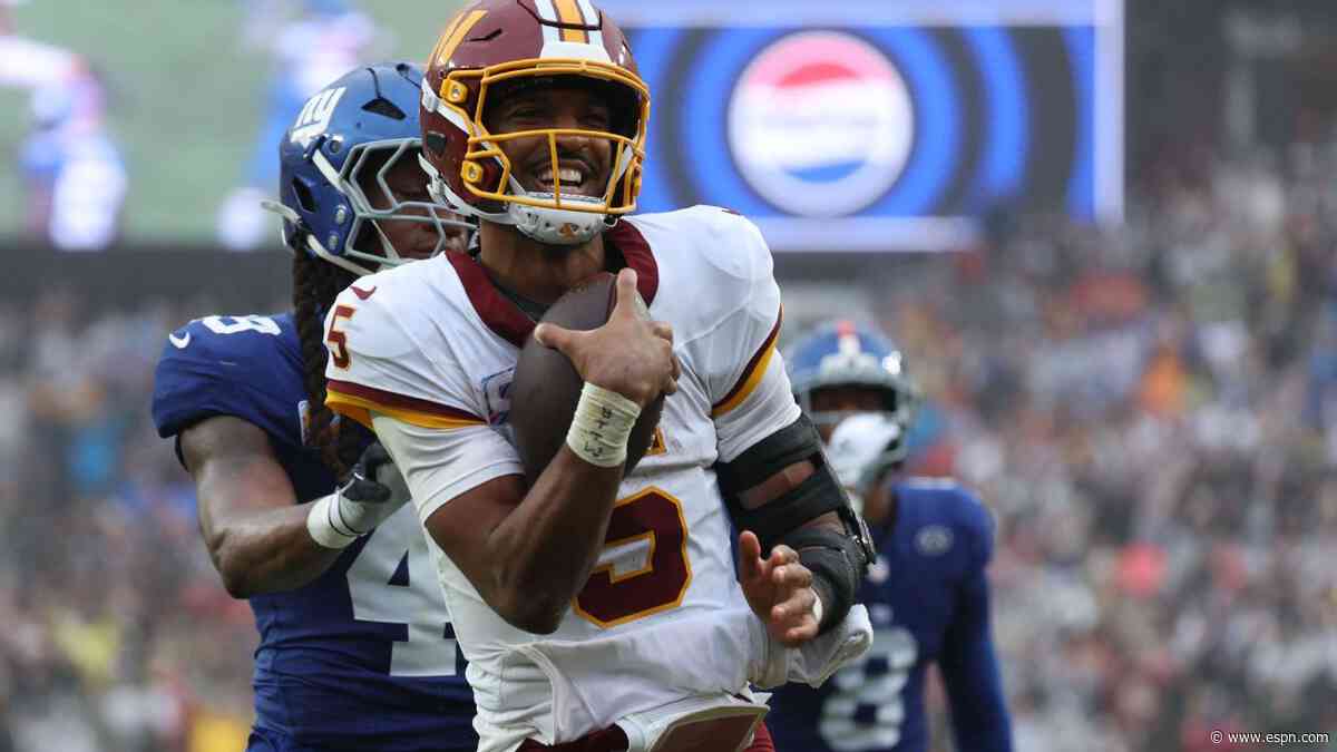 Commanders botch last play in OT, resulting in tie; 'It's on me,' Daniels says
