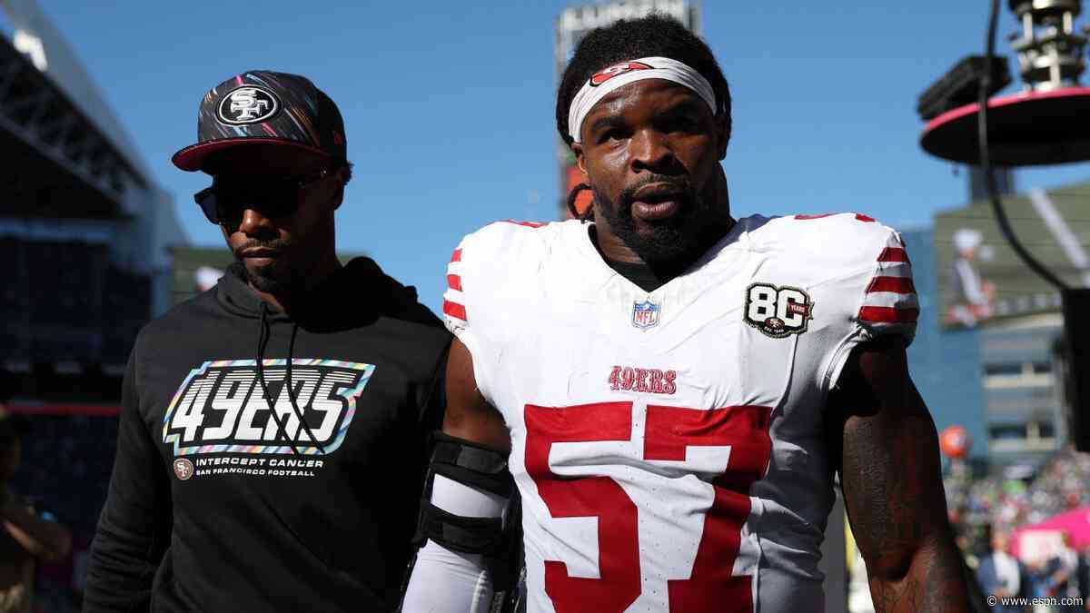 49ers' Greenlaw ejected after head-butting helmetless Jones in win vs. Seahawks