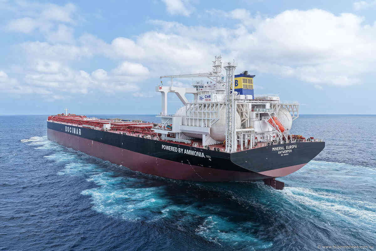 World-first ammonia-powered iron ore bulk carrier sets sail for the Pilbara