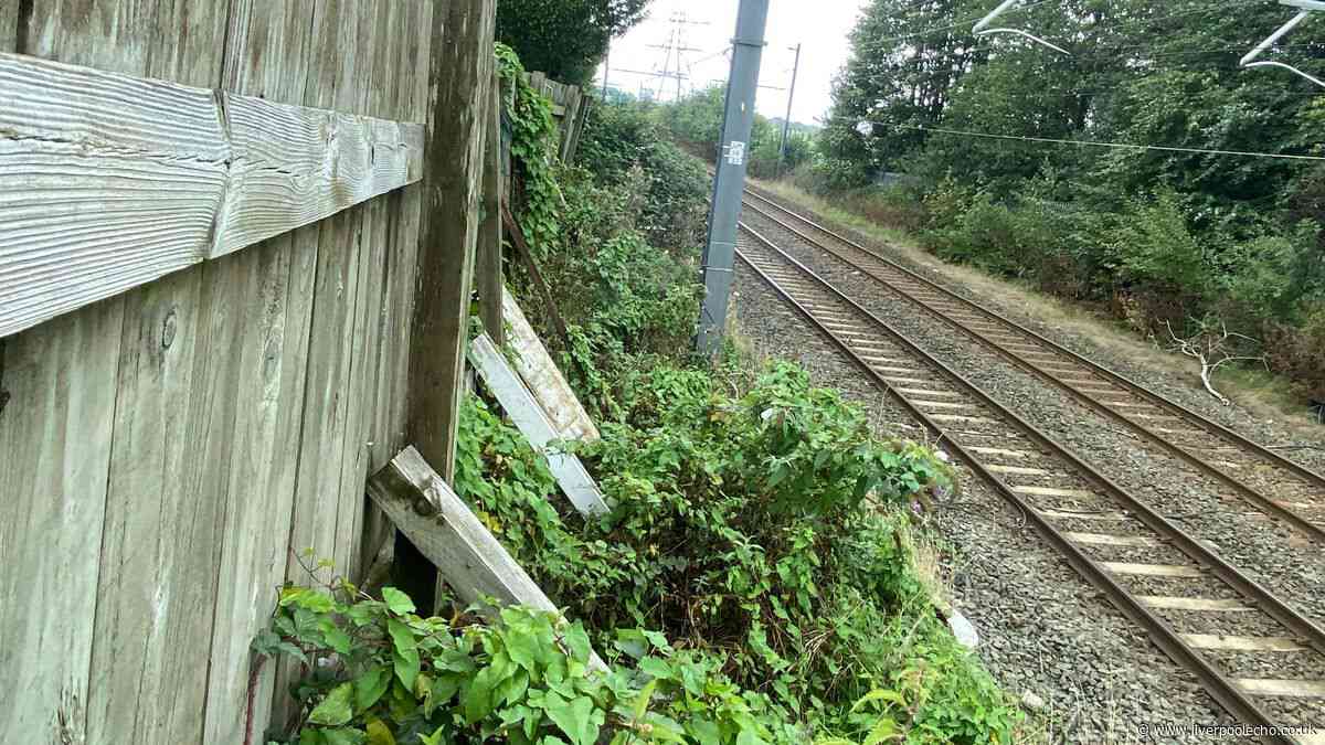 Rainhill dad not happy over what Network Rail said about their shared fence