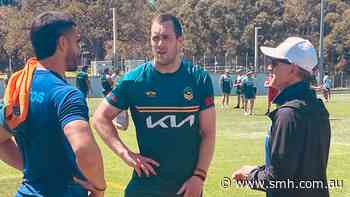 Wallabies coach Les Kiss was at Kangaroos training on Monday. There was one player he wanted to see