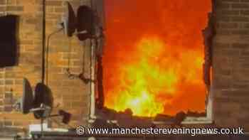 Man arrested after 'windows explode' as emergency services descend on Chorlton flat fire