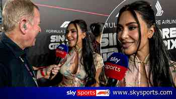 'We got off on the wrong foot?!' - Brundle meets Kim K on Singapore GP Grid Walk!