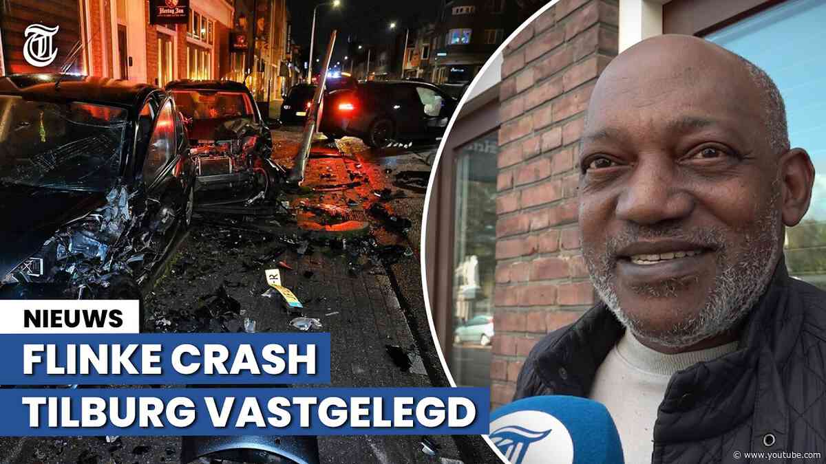 Flinke crash Tilburg op bewakingsbeeld vastgelegd: 'Ging er heftig aan toe'