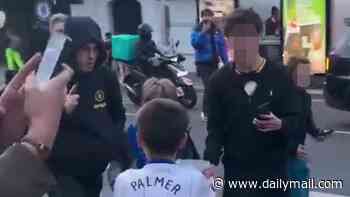 Chelsea star Cole Palmer under fire as he 'can't even be bothered to say hello' to desperate young fans swarming him and his girlfriend as they walk home