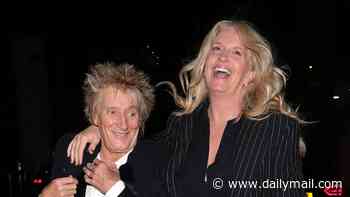 Penny Lancaster towers over Rod Stewart as they are seen for the first time since rocker, 81, announced his retirement from the stage