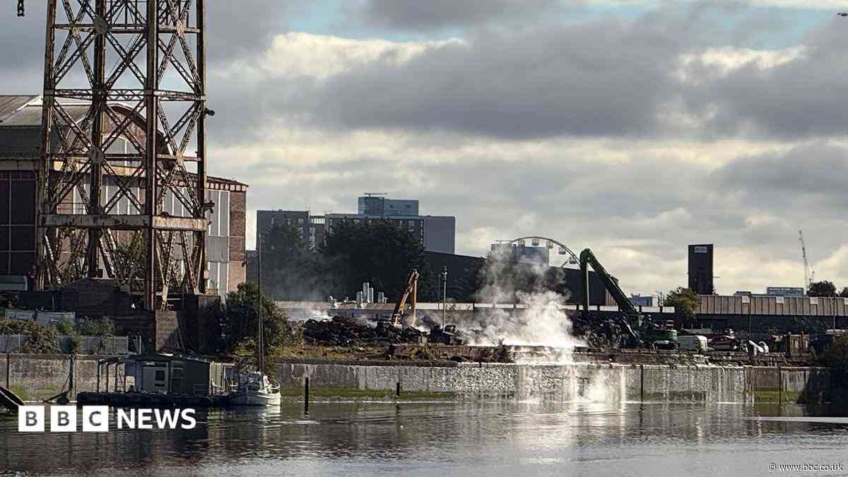Firefighters spend third night at scene of Glasgow scrapyard blaze
