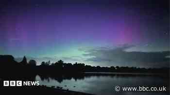 Northern lights paint Midlands skies colourful hues