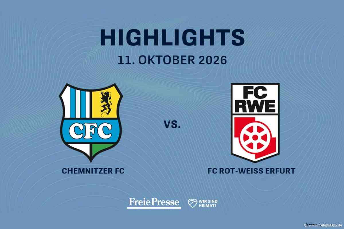Chemnitzer FC - Rot-Weiß Erfurt: Die Highlights des Spiels im Video