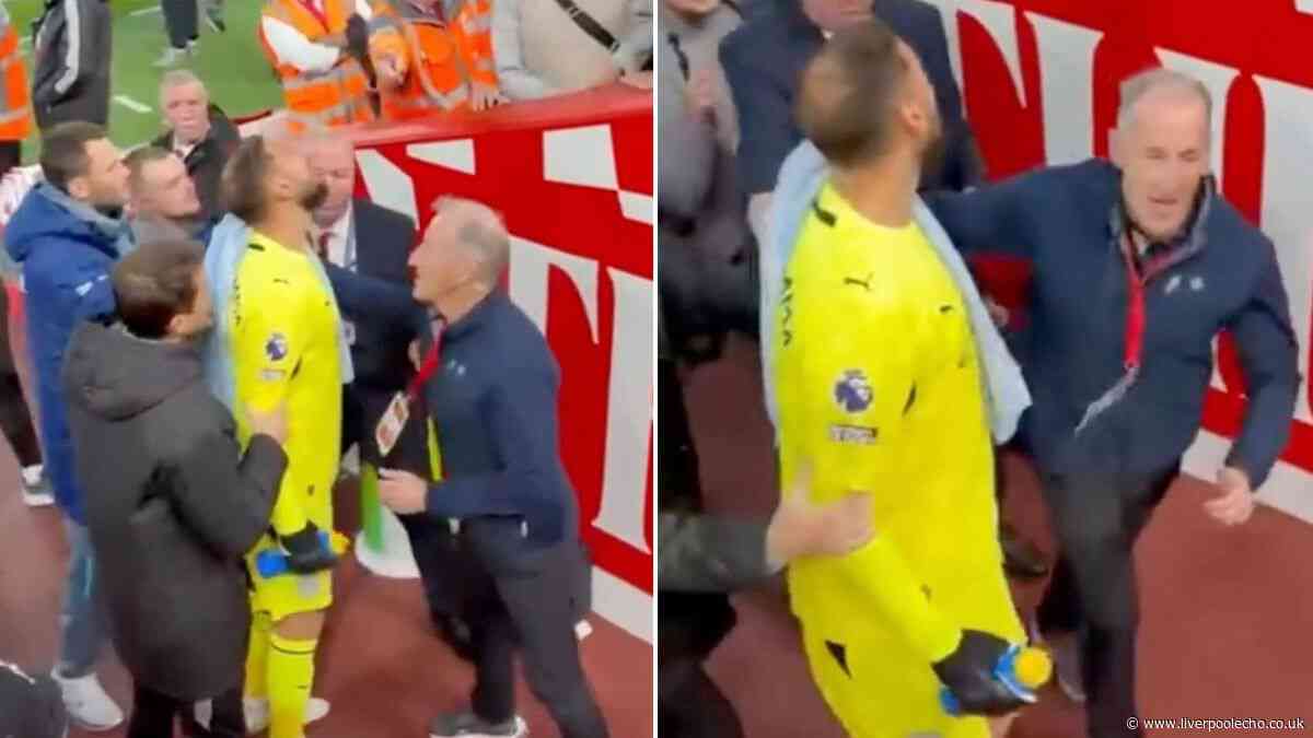 Gianluigi Donnarumma escorted away as new tunnel footage shows clash with Liverpool fans