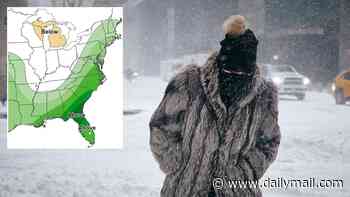 Millions face 'winter storm battleground' as new models predict heavy snow blasts in 19 US states