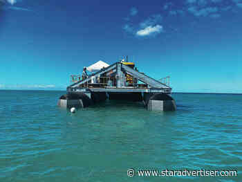 Hybrid artificial reef being installed to protect coastline