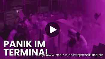 Raketeneinschlag am Flughafen Riad: Neues Überwachungsvideo fängt Flucht im Terminal ein