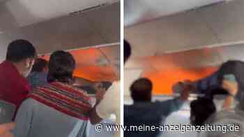 Dramatische Szenen im Flugzeug: Powerbank fängt mitten im Flug Feuer
