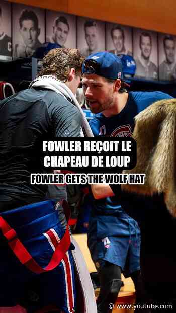 Jacob Fowler gets wolf hat after shutout 🐺 #NHL #Shorts #BTS