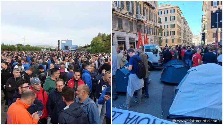 Ilva, la rabbia operaia dopo lo stop: tende in piazza e strade occupate. E Genova spinge per una soluzione “autonoma”