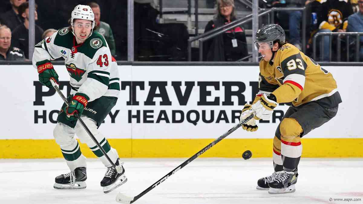 NHL Tonight: Golden Knights, Wild pair off in early-season Western showdown