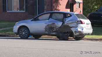 Vehicle flips, hits house in Cleveland crash